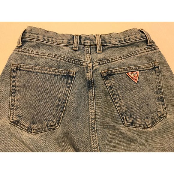 Vintage GUESS Triangle Logo Mom Jeans Hi Rise Women's Size 29 90s - Picture 8 of 9